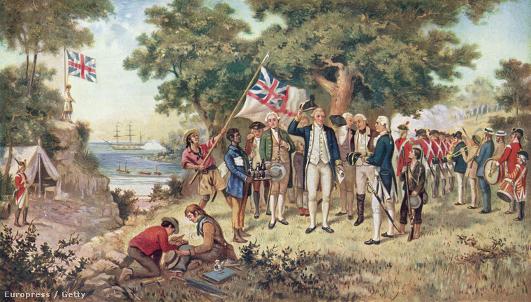 1770: Cook kapitány kitűzi a birodalom zászlaját New South Walesben