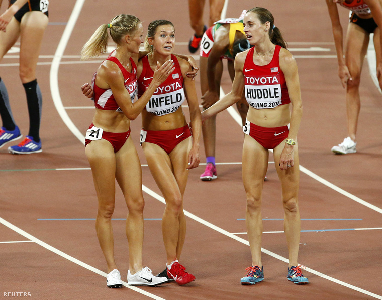 Emily Infeld, Shalane Flanagan és Molly Huddle