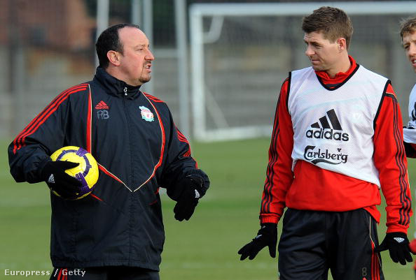 Benítez és Gerrard a régi időkben