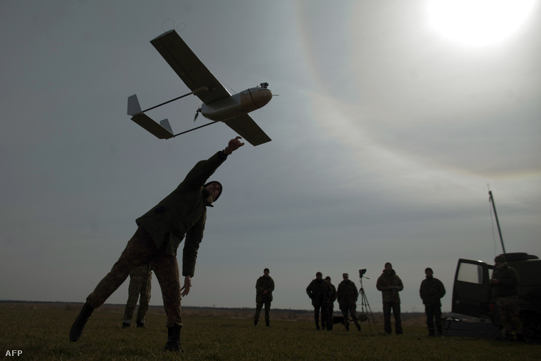 Kis hatótávolságú orosz felderítő drón bevetésen Ukrajnában