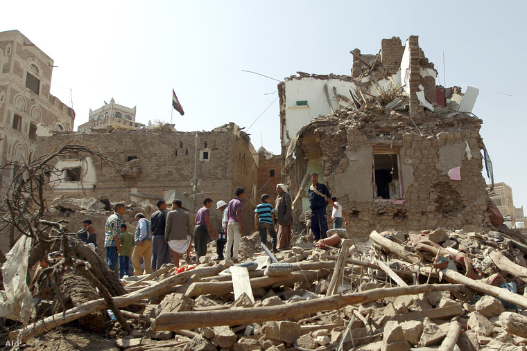 A jemeni főváros, Szanaa óvárosa szeptember 19-én